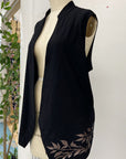 REVENTE - Veste en molleton de bambou Willow - noir/rose or - Saule du Nord - G/TG - RE714