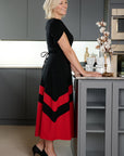 Robe Velora - noir/rouge vin