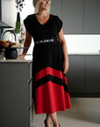 Robe Velora - noir/rouge vin