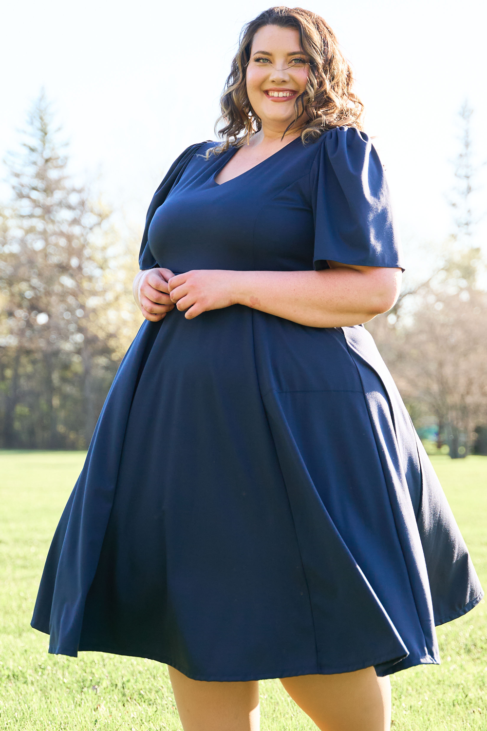 Canadian Ethical Clothing | Anastasia Dress Anne Mulaire Midnight / 1X (18-20) Canadian Ethical Clothing | Anastasia Dress Anne Mulaire Midnight / 1X (18-20)