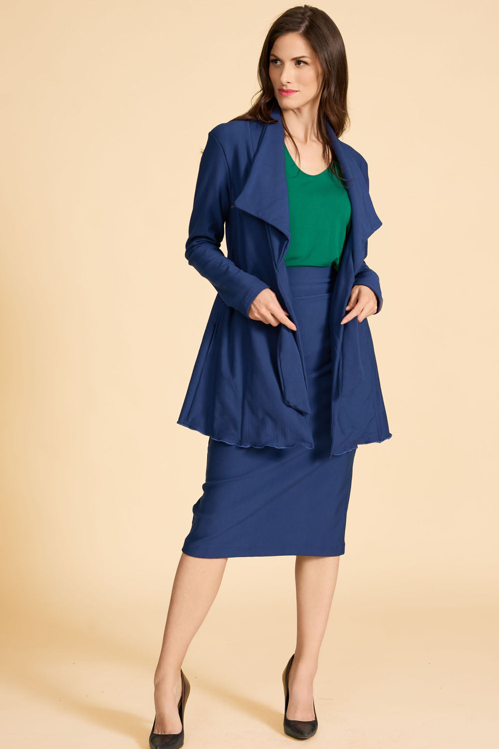 Women's Sustainable - Aspen Wrap Jacket - Eco Fleece – Anne Mulaire