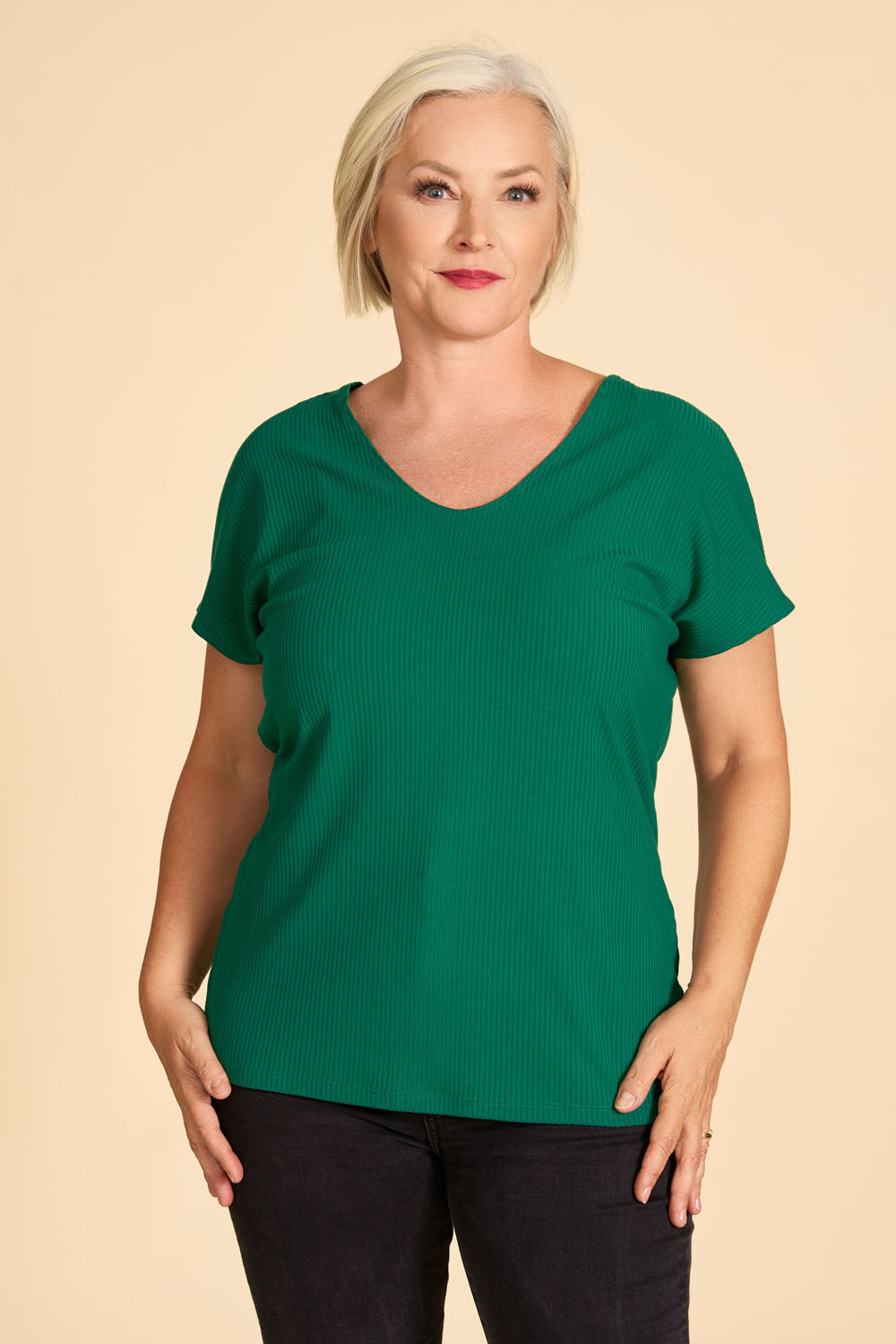 GREEN SALE - BLOUSON Top rib