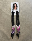 BWilson - Purple Long Beaded Earring