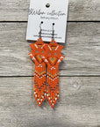 BWilson - Orange Star Beaded Earring
