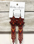 BWilson - Red Star Beaded Earring