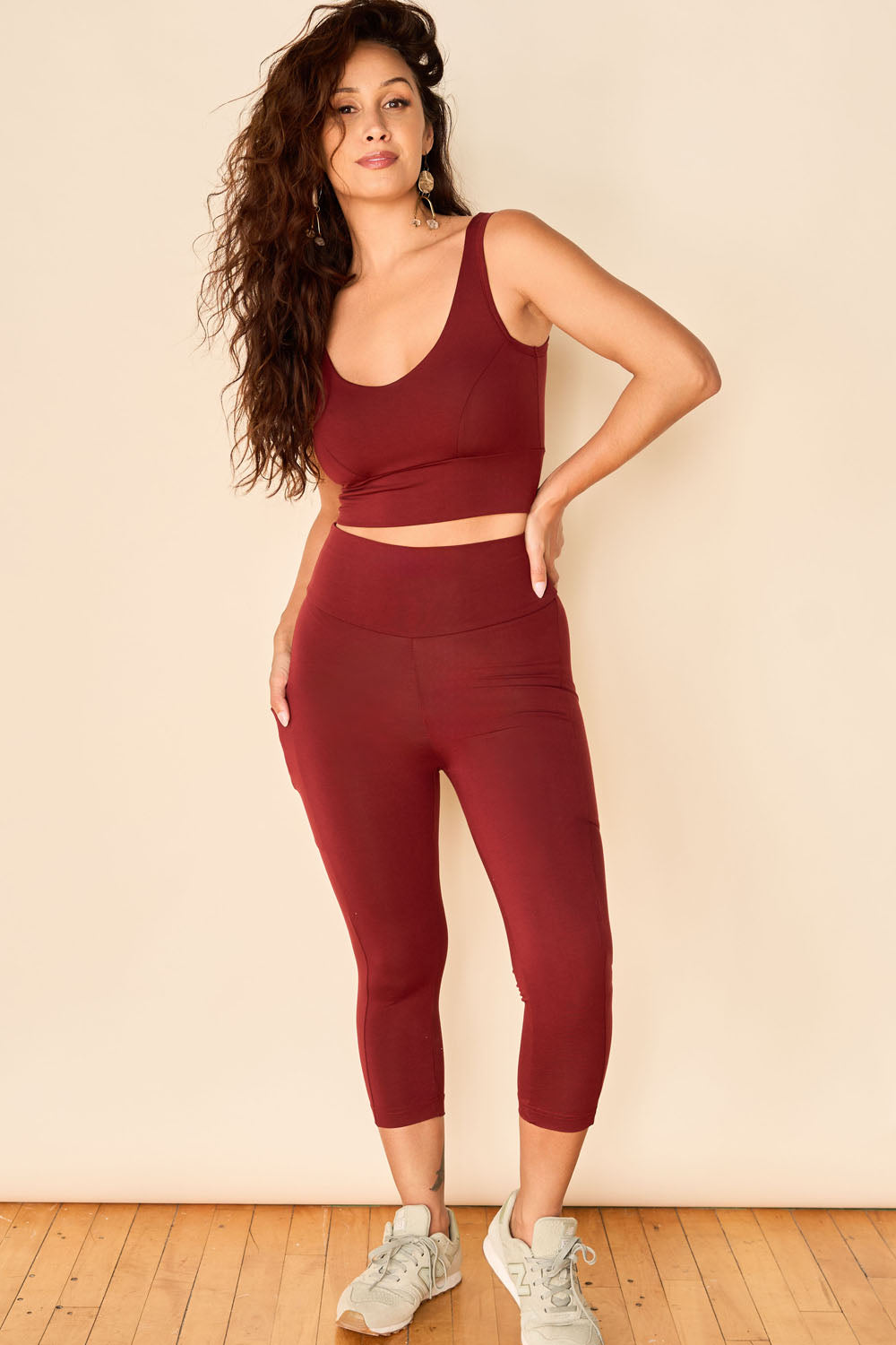 Legging 3/4 toute-saison avec poches