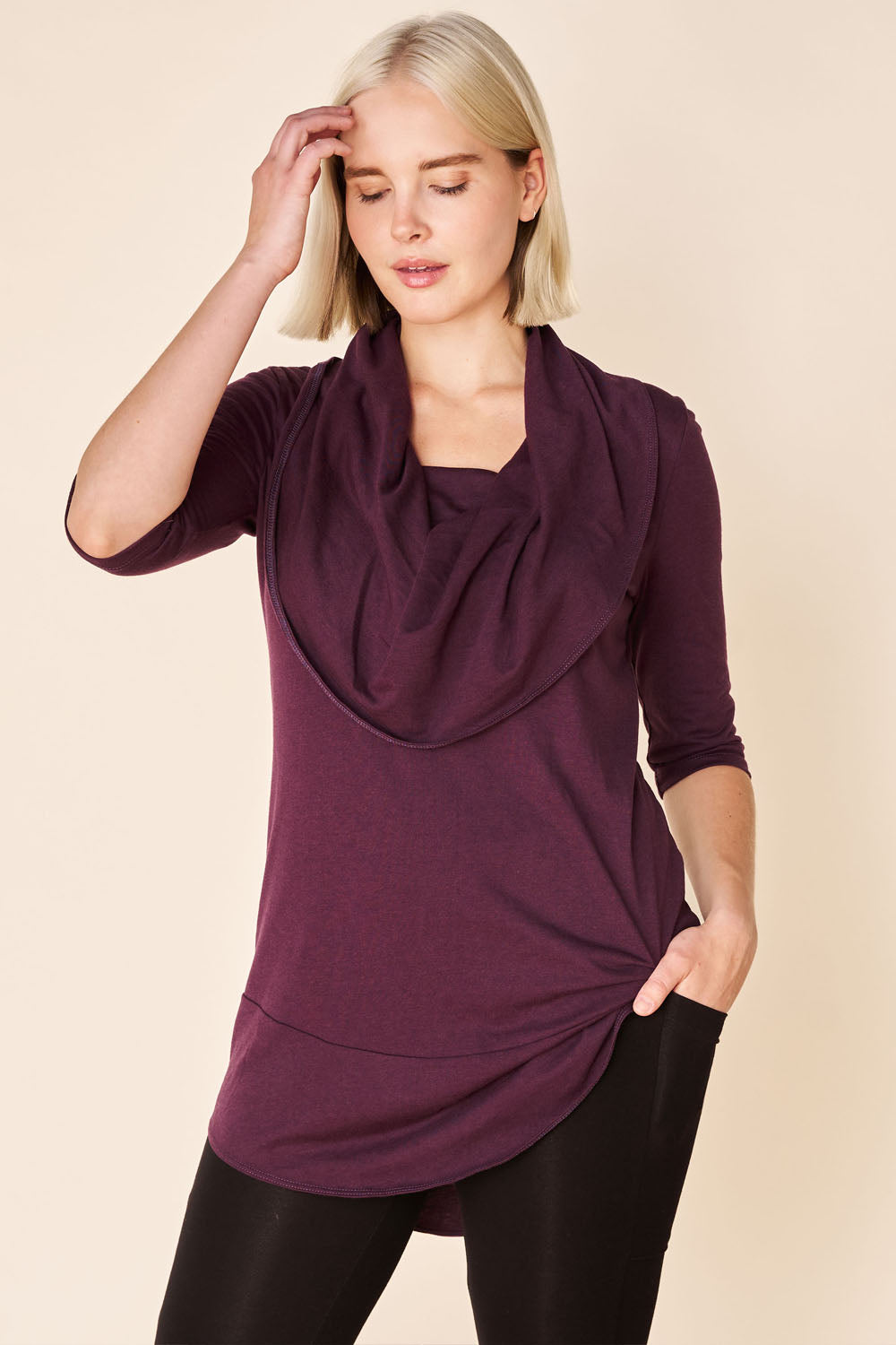 DANIELLE Tunic- Eggplant
