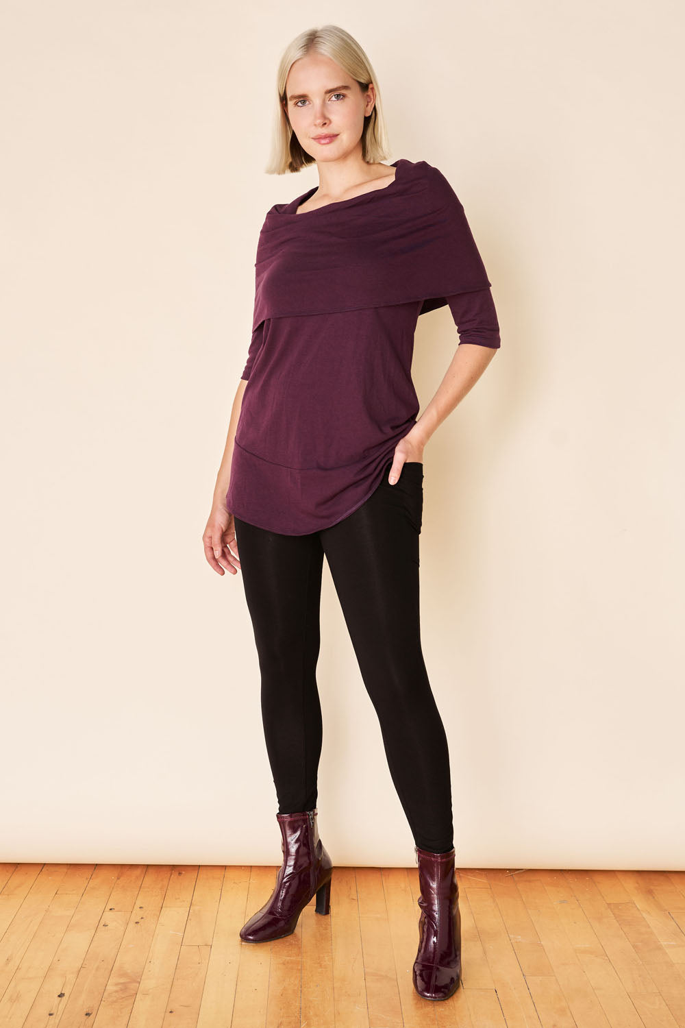 DANIELLE Tunic- Eggplant