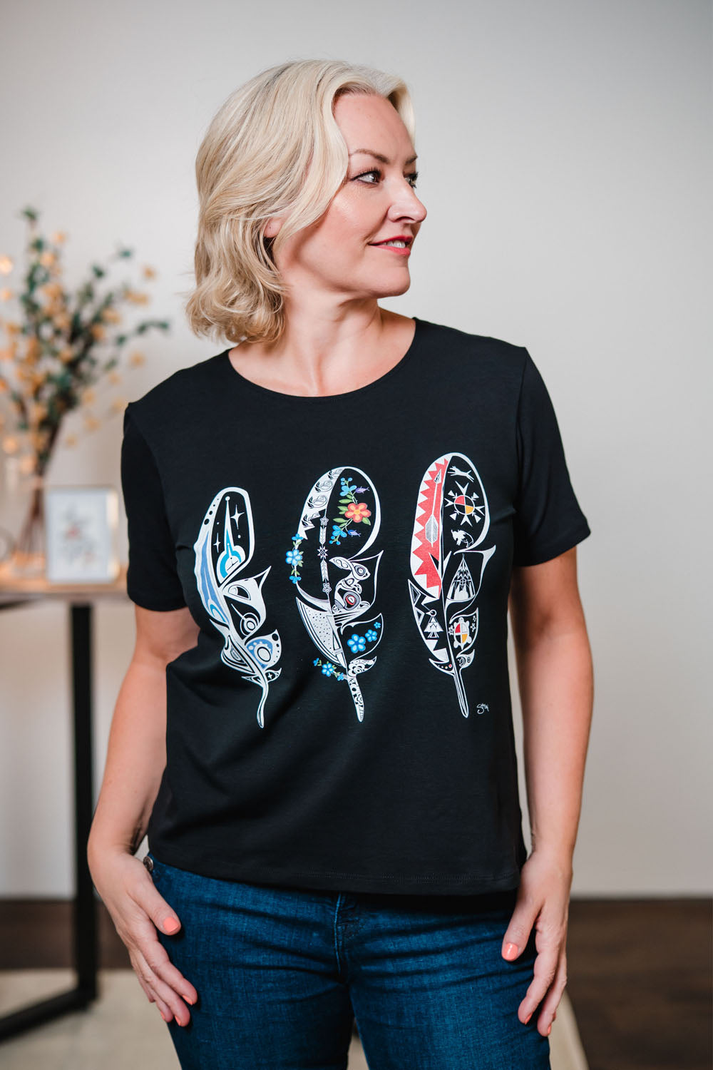 T-shirt en coton Feather