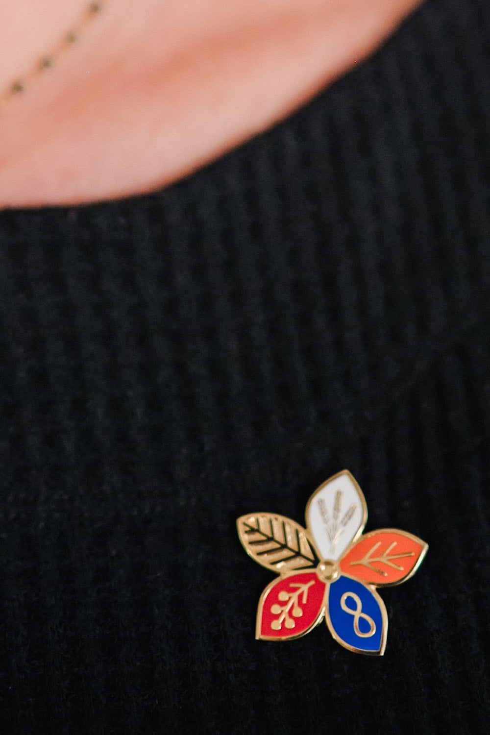 Flower of Continuity Enamel Pin