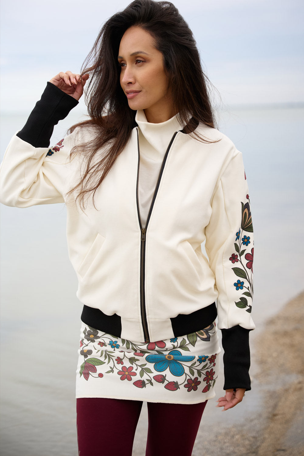 Jupette en bambou HIVER - avec motif