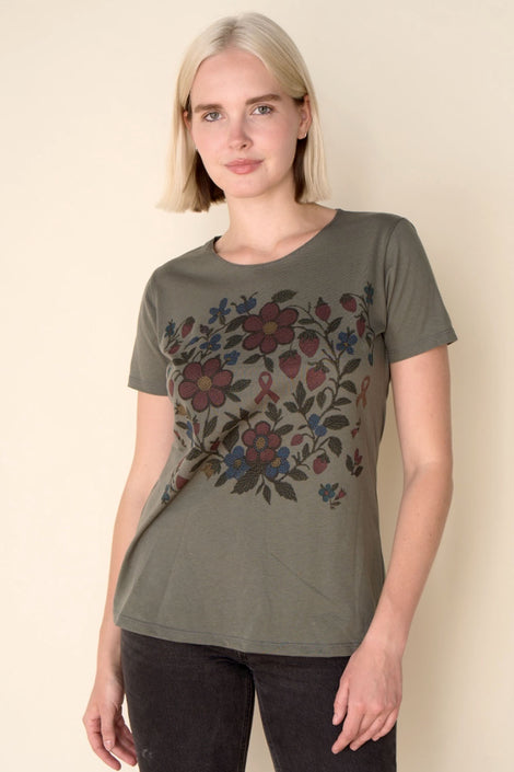 T-shirt en coton bio HEART BERRY