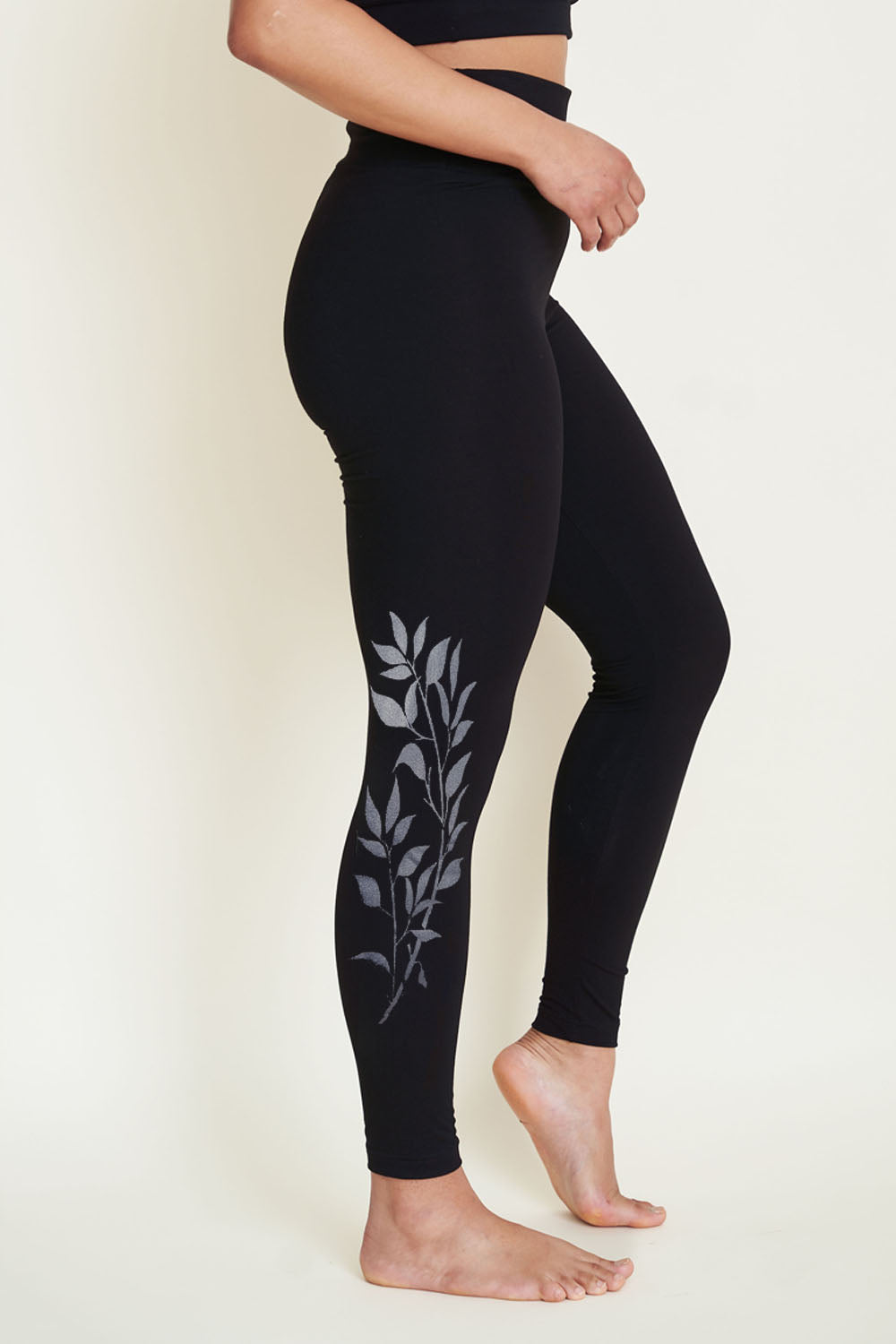 Winter Season Leggings – Northern Willow Print | Bamboo Thermal