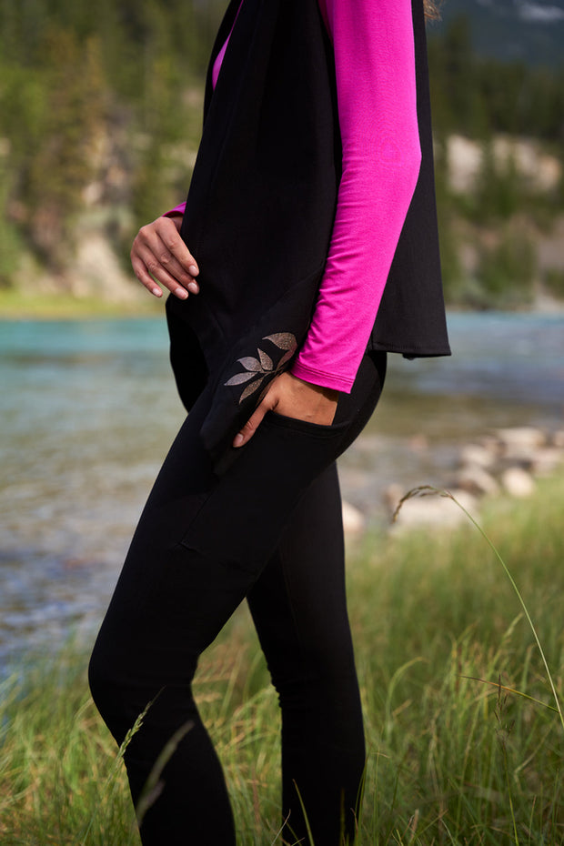 Merary : Workout Leggings with Back Pockets - Gray / S