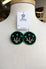Quill Flower Earrings - Jade/Black