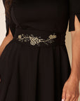 HERITAGE EMBROIDERED Belt- Red River- gold