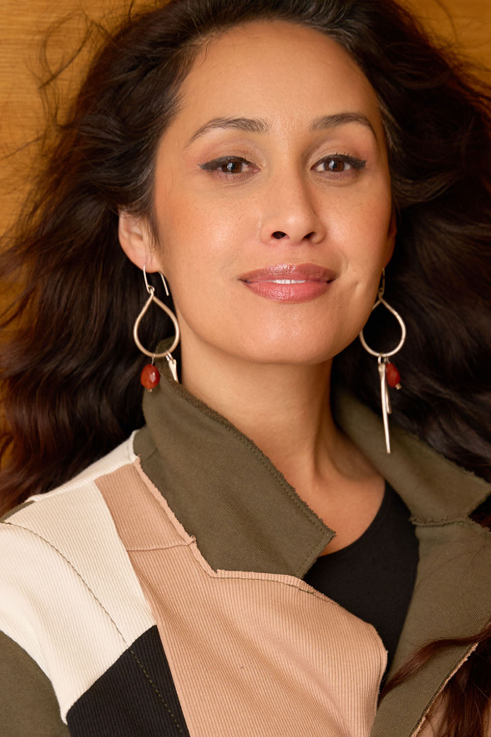 Sheppards Hook - Red Raindrop Silver Earrings