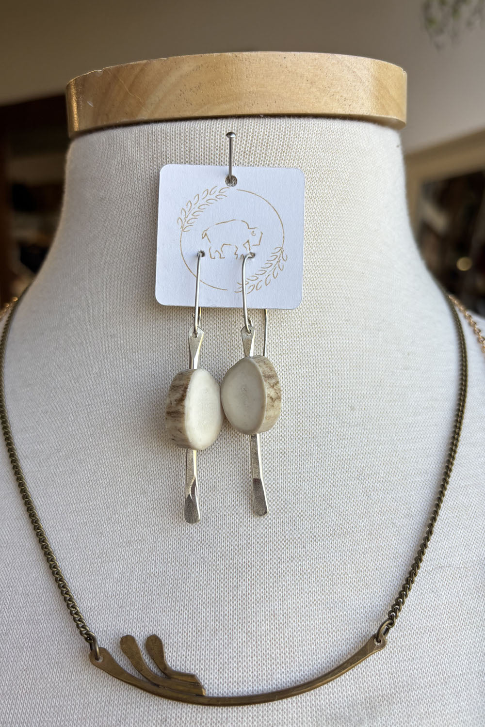 Sheppards Hook - Antler Silver Earrings - 221