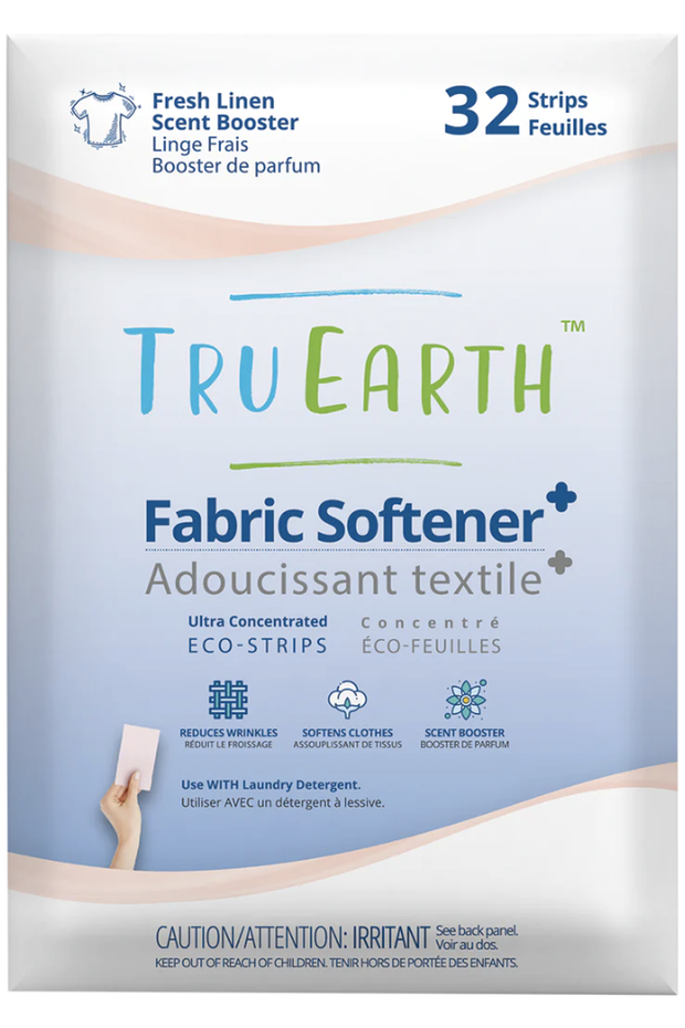 TRU EARTH - Adoucissant textile en éco-feuilles - Linge frais - 32 brassées