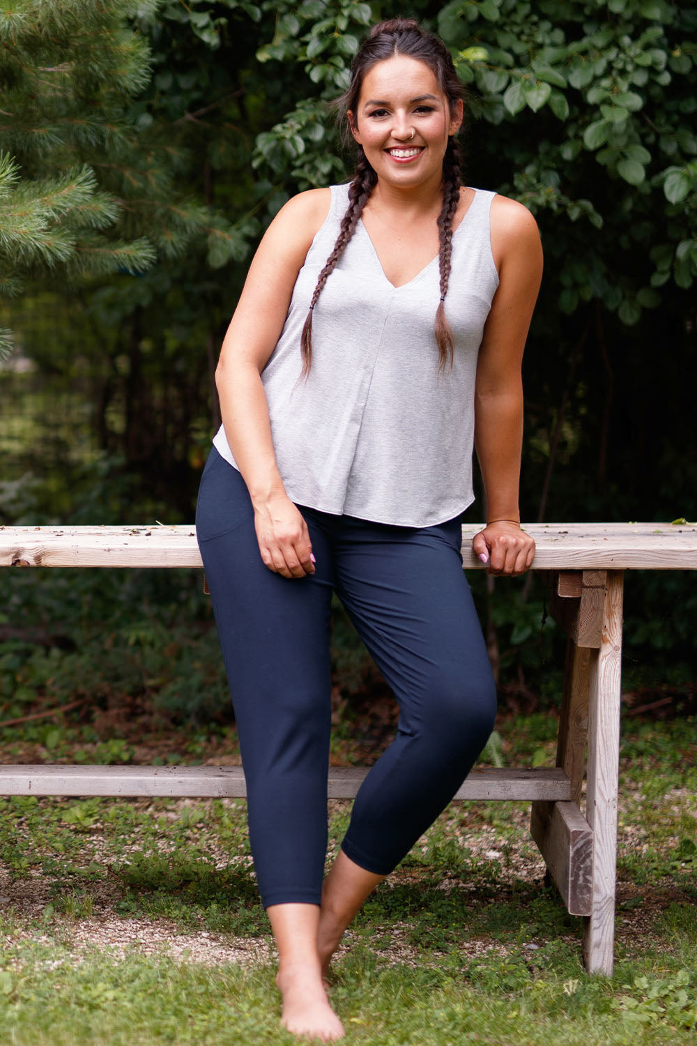 VACATIONIST Bamboo Capris – Sustainable Comfort Pants | Anne Mulaire