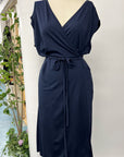 RESALE - Naomi Wrap Dress - 3X - Midnight - RE521
