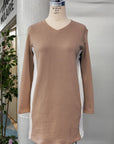 RESALE - Sweater Tunic - S - Tan/cream- RE556