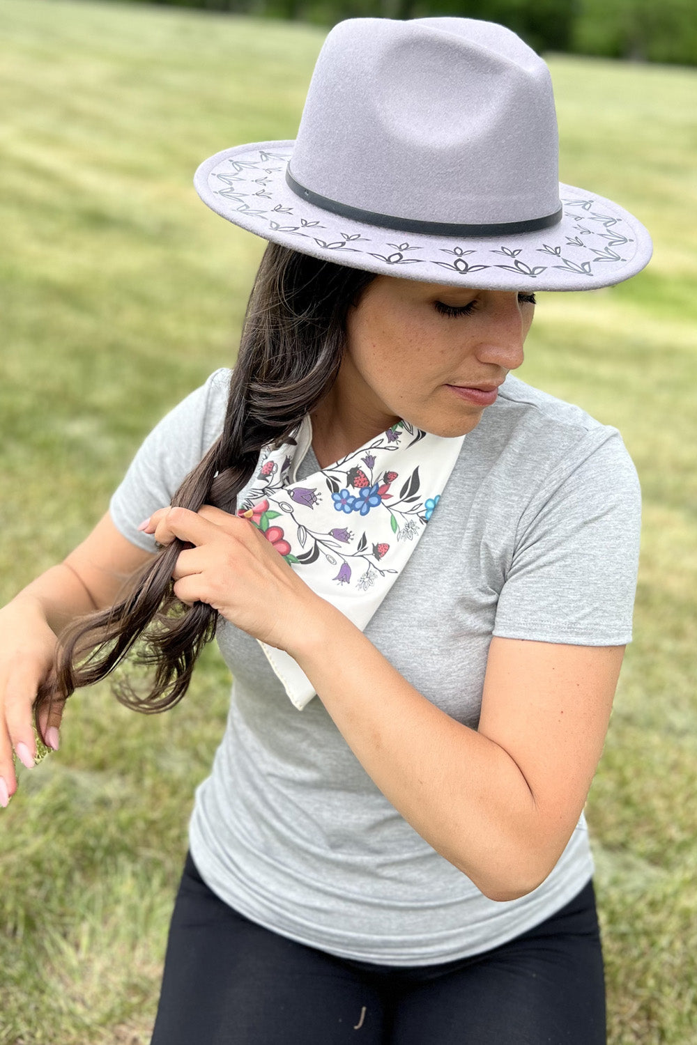 Bandana / foulard en bambou avec motif