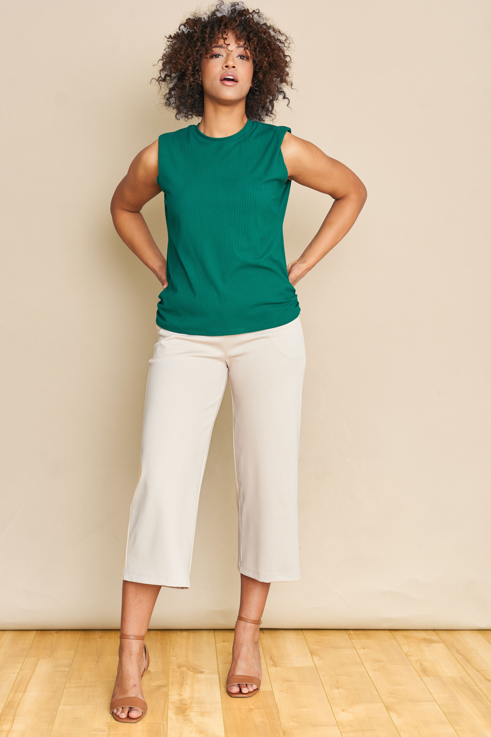 Emily Capris – Women's Ponte Capri Pants | Sustainable Stretch
