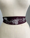 Heritage Embroidered Belt - Red River merlot
