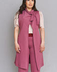 GREEN SALE - MAUDE WRAP Vest- Rose