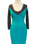 RESALE - Bamboo Fleece Dress - Chocolate/jade - XS/S