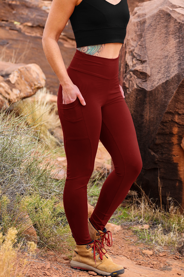 Women's Yoga Pants with Pockets Featuring Eco Fabric – Anne Mulaire
