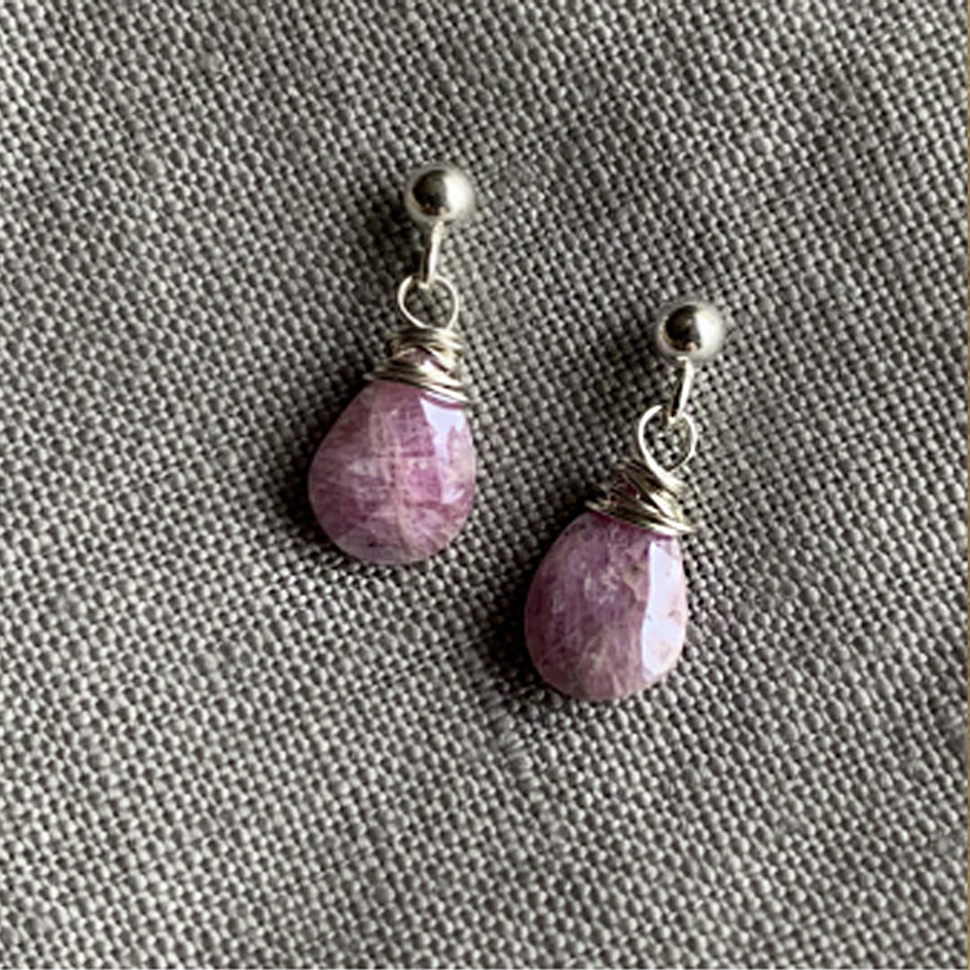 Naked Sage - Linnaea Earrings (London Topaz, Moonstone, Pink Sapphire &amp; Labradorite)