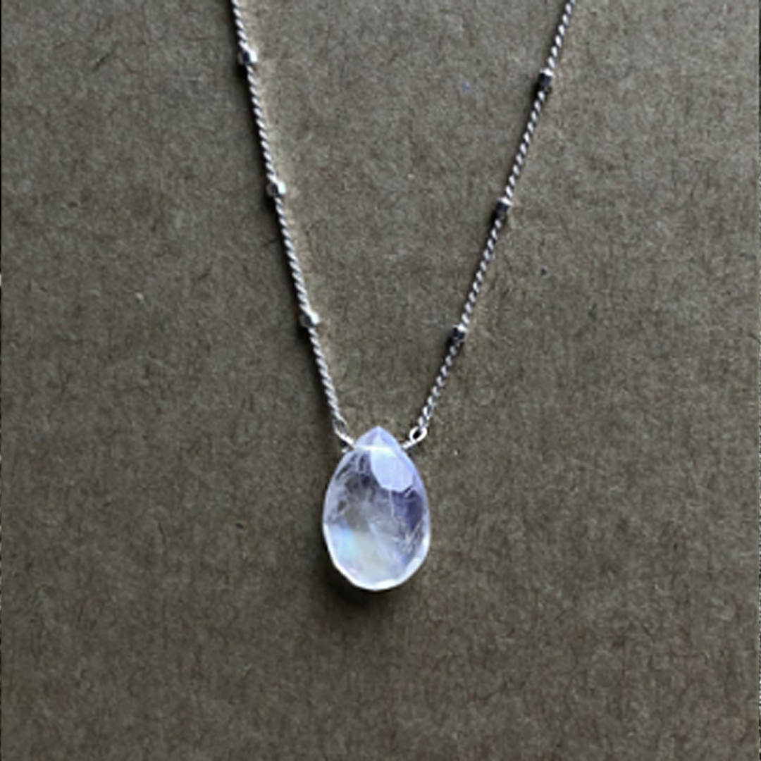 Naked Sage - Linnaea Necklace (Labradorite, London Topaz, Moonstone &amp; Pink Sapphire)