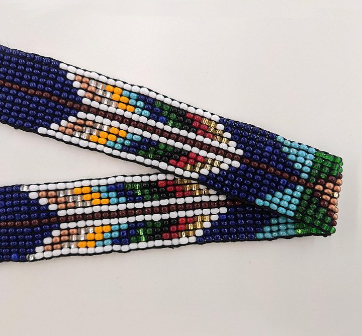 Ceinture perlée - Fléché bleu