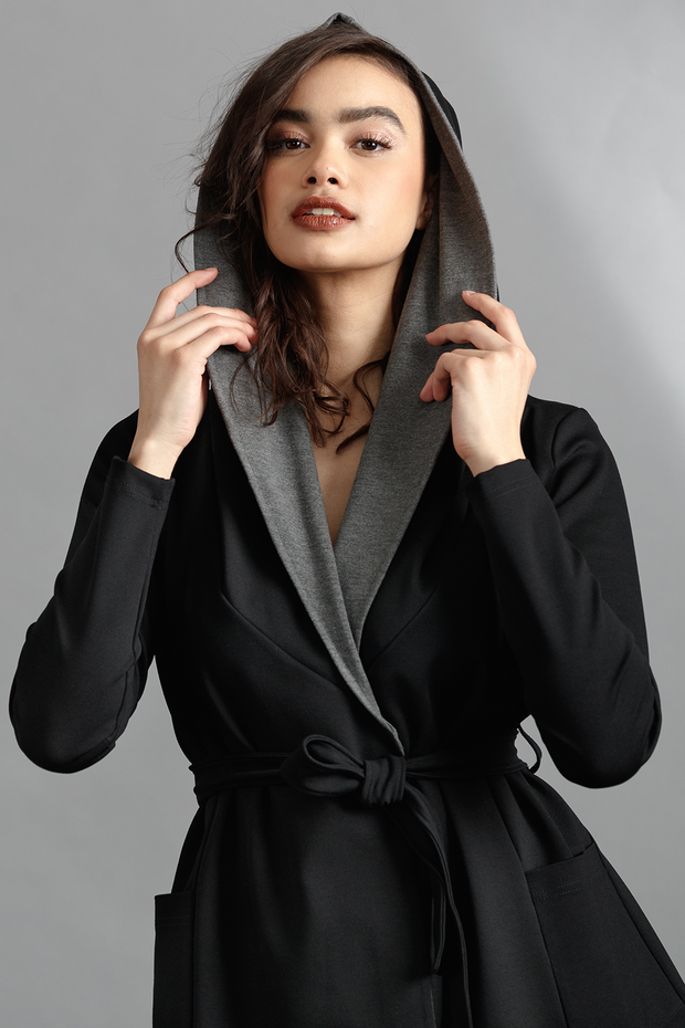 Hooded hot sale blazer womens