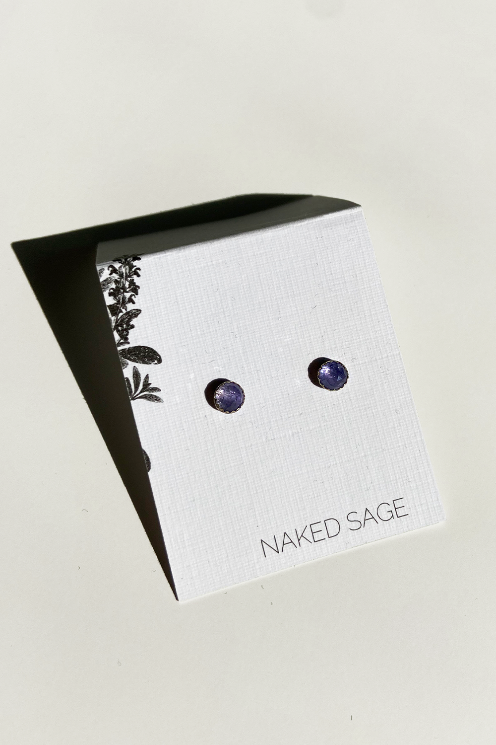 Naked Sage - Boucles d&#39;oreilles en argent Tanzanite