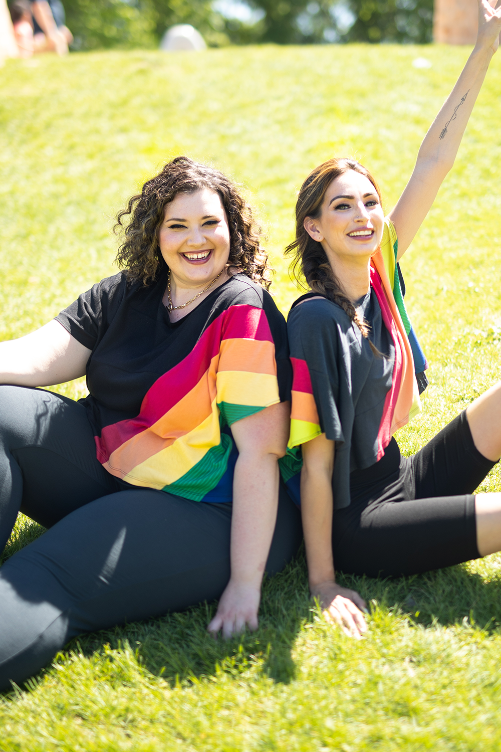 トップス Avrill ribbon tops Zero Waste RAINBOW Crop Top – Anne Mulaire
