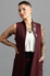 RED RIVER LONG Vest - Merlot - M - Anne Mulaire