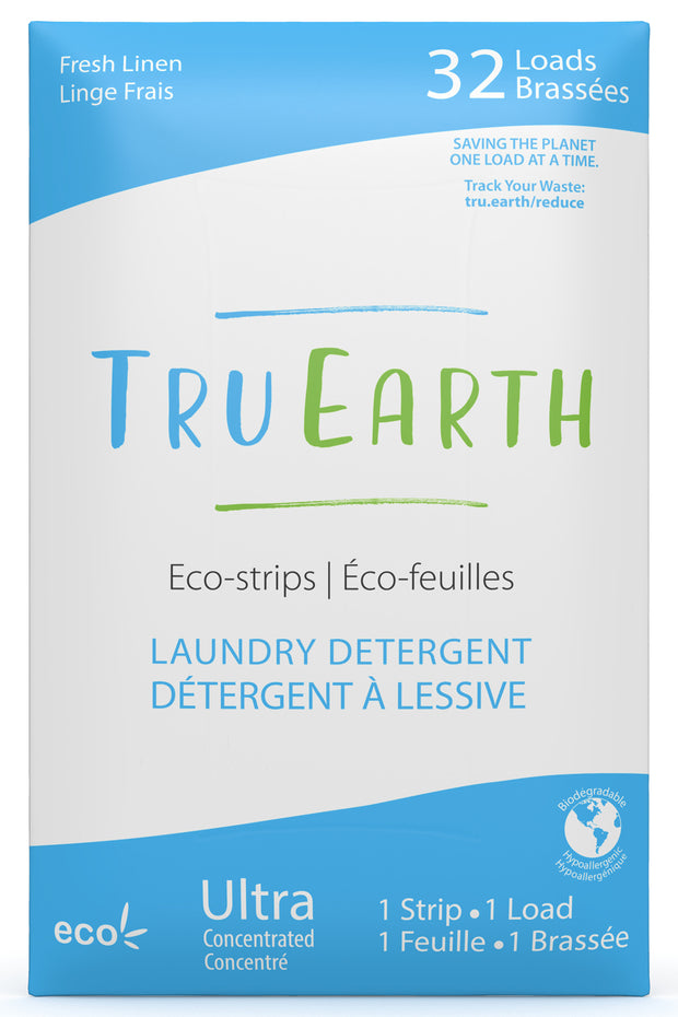 TRU EARTH - Détergent à lessive en éco-feuilles - Linge frais - 32 brassées